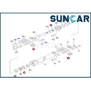 Drawbar Side Shift Cylinder Seal Kit Komatsu 7079835110 707-98-35110 Super Liner