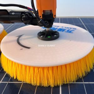 Solar Panel Brush Cleaning Tool for Farm Photovoltaic Panels Without Remote