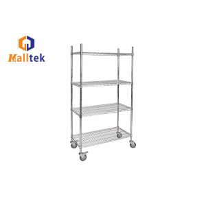 Quality Adjustable Chromed Metal Wire Storage Shelves 100kgs/Layer for sale