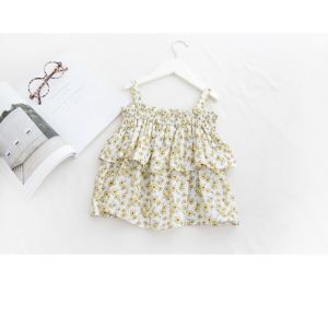 Ruffled Princess Girl Baby Suspender Dress Summer Children's Clothing