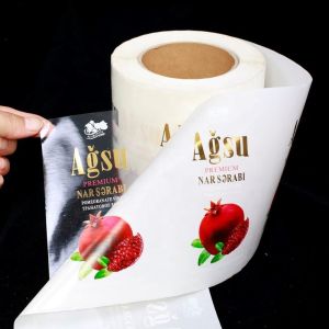 PE Shape Custom Bottle Label Clear Packaging Sticker Label