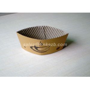 Kraft Paper Coffee Cup Sleeves Custom Print For Coffee Cups Flexo Print