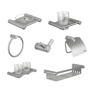 SUS304 13 Piece Bathroom Hardware Sets Wall Mounted Polished