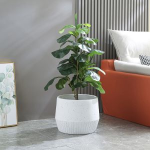 Chic Fiber Clay Planter Elevate Your Plant Display with Minimalist Design