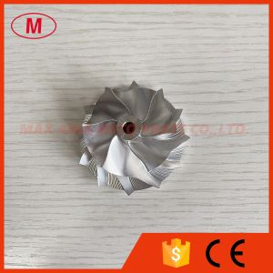 Quality TD04HL 14T 49377-00015 39.60/51.00mm 1401-404-414 6+6 blades point milling snake curve turbo billet compressor wheel for sale