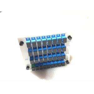 1 * 32 Insertion Type Fiber PLC Splitter , Cassette Type Mini PLC Fiber Optic