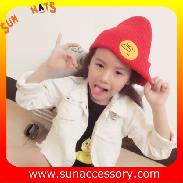 AK170191 Sun Accessory fashion cheap winter knitted baby beanie hats for kids,MOQ only 3 pcs