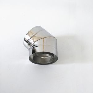 Professional Double Wall Fireplace 45 Degree Bend Customizable For Chimney Pipe