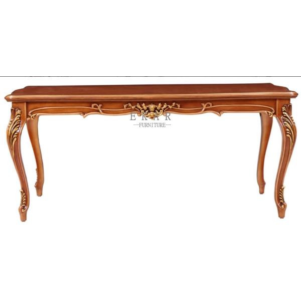 Buy Europen antique style big rectange baroque wood dining table set LS-A304L at wholesale prices