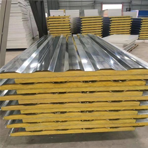 Buy corrugated container home glass wool sandwich panel 1150-50-0.6mm galvanized steel up at wholesale prices