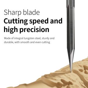 Tip 0.2 Degreel5 Shank 6mm Half Straight Slot Tungsten Steel Engraving Cnc Bits