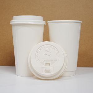 Customized printed logo coffee cup eco-friendly disposable takeaway double-layer