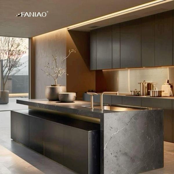 Custom Kitchen Furniture Cupboards Solid Wood Kitchen Cabinets Luxury