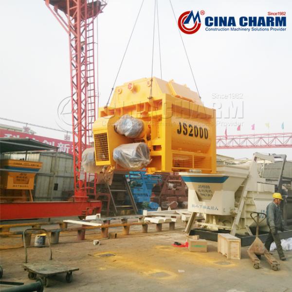 Double Shaft Js2000 120m3/H Hydraulic Concrete Mixer