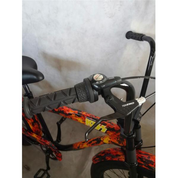 Adult 3 Speed 24 Inch 3.0 Inch Fat Tire Beach Cruiser Bike with Double Wall Alloy Rim