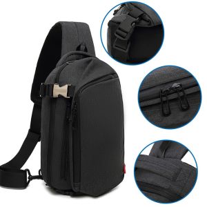 Dacron Oxford Cloth Chest Sling Bags Crossbody Sling Backpack 0.45kg