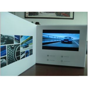 Customized Video In Print Brochure , Rechargeable LCD Video Business Cards