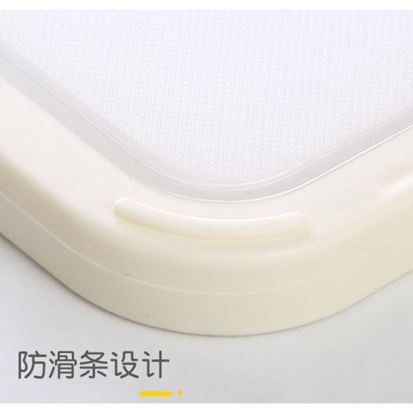 Rectangle Anti Skid White Plastic Chopping Board