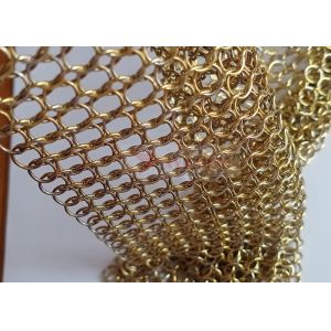 Electroplating 0.8mm X 7mm Metal Ring Mesh For Space Divider Curtain