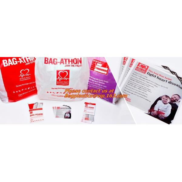 Kitchen Handle-Tie Trash Bags,Recyclable Plastic Shopping Bags with Flat Bottoms,Reusable Grocery Shopping Bags, bagease