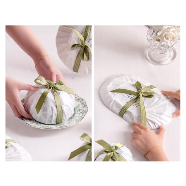 Green Floral Ceramic Plates Sets For 6 Users Exquisite Porcelain Utensils Included