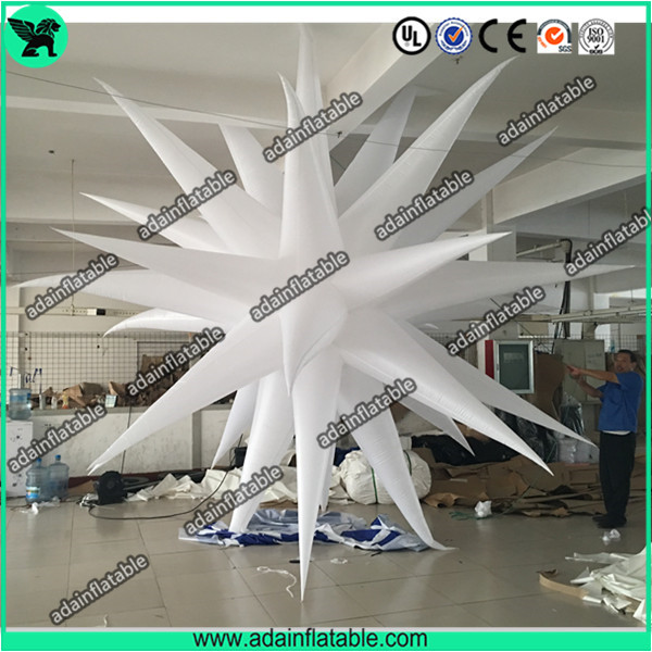 Buy 2m White Inflatable Star Giant Customized Star Model Flower Replica at wholesale prices
