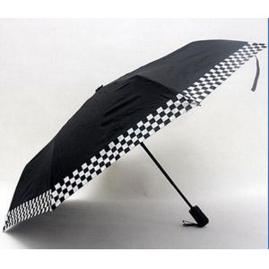 China Medium Sized Automatic Up And Down Umbrella Balck Metal Frame With Fibreglass Ribs on sale
