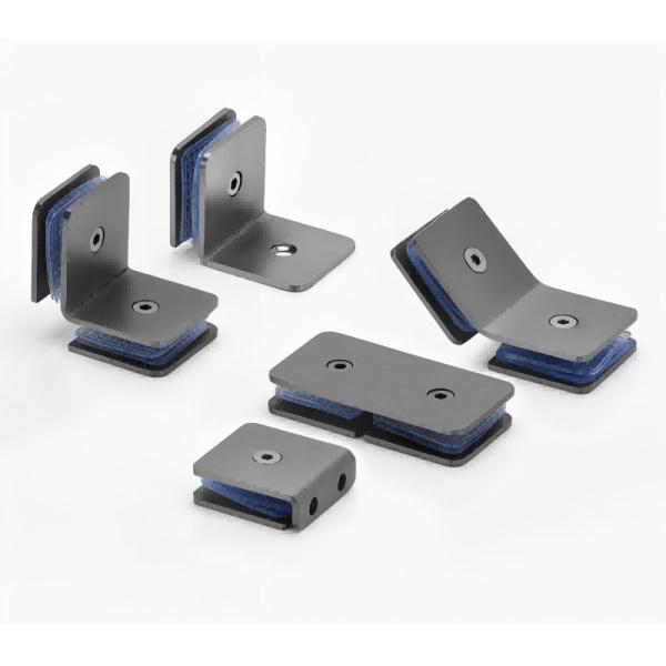 Buy Bathroom Shower Screen Glass Clamps SUS304 Stainless Steel High Security at wholesale prices