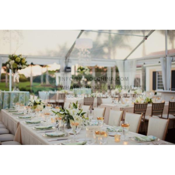 Prefab 850gsm PVC Coated Fabric Wedding Marquee Tent Anti Rust