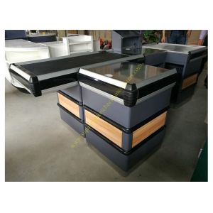 Supermarket Checkout Counter With Conveyor Belt