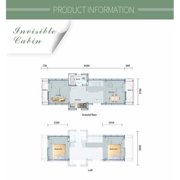 Prefab Light Steel Frame House Brand New Hotel Unit Tiny Home Modular Home