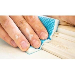 S66 Rhombus Double Face Sanding Sponge Aluminum Oxide Washable Reusable