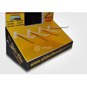 Orange Cardboard Countertop Hook Display Oil Lamination Surface Treatment