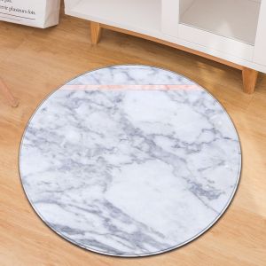 Living Room Circular Entryway Rugs Marble Pattern Office Desk Chair Mat