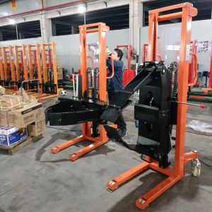 Manual paper roll stacker roll forklift with 90 360 rotation for stacking and