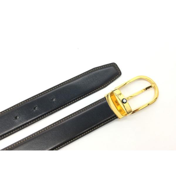 Night Blue Mens Leather Dress Belt Handmade For Work Business And Casual