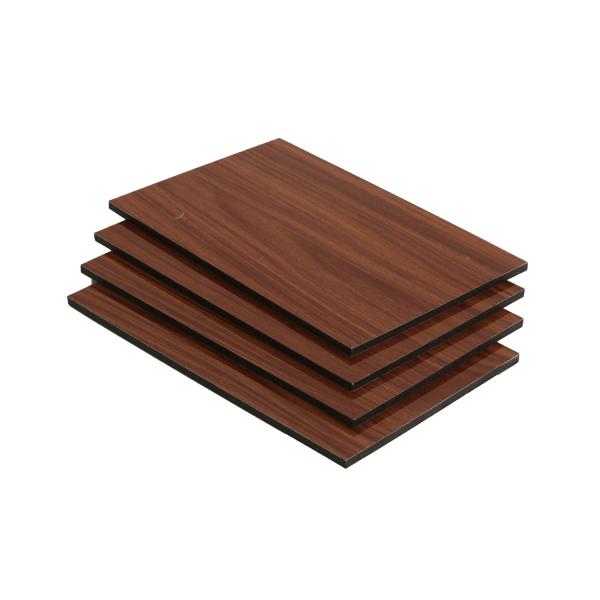 Brown Nontoxic ACP Cladding Sheet Multifunctional Sound Insulation