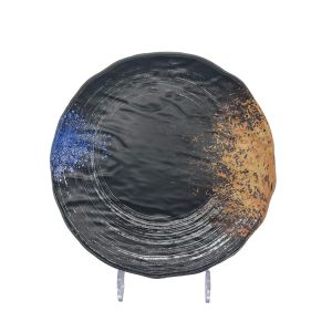 Restaurant Personalised Melamine Round Plate Anti Scratch Galaxy Pattern