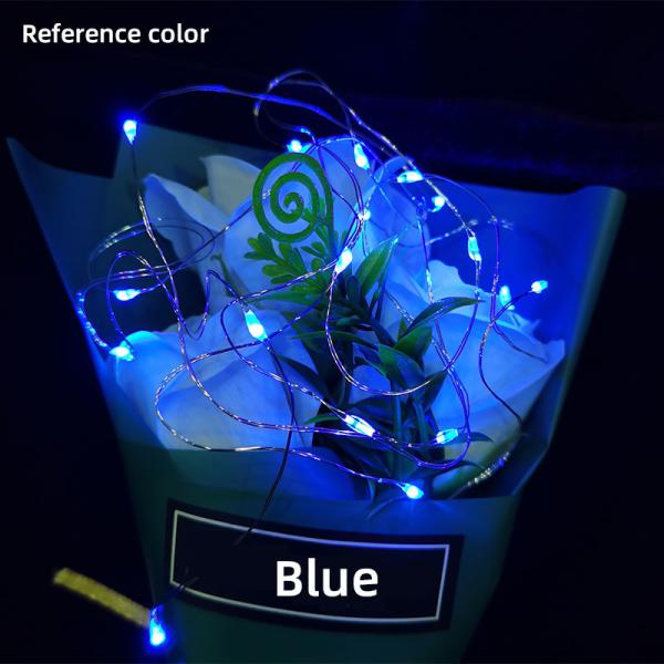 Silver Copper Wire RGB String Lights Color Changing Battery Operated With Remote