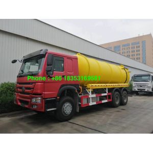 China 95km/H 17CBM 6x4 Sewage Suction Truck With Italy Pto Pump on sale