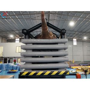 New Design Inflatable Bounce Castle With Slide Commercial Dinosaur Theme