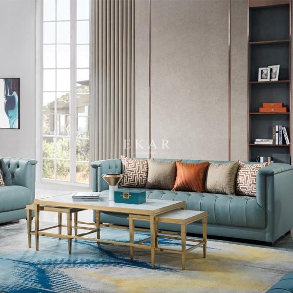 Latest Living Room Nordic Design Modern Leather Sofa