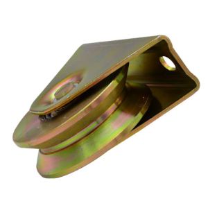 Sliding gate roller GW602 Y Groove，Galvanized, Iron, Double bearing