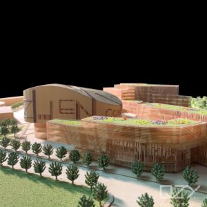 EMBT Wooden School Architectural Scale Models 1/500 Shenzhen Music Academy ODM