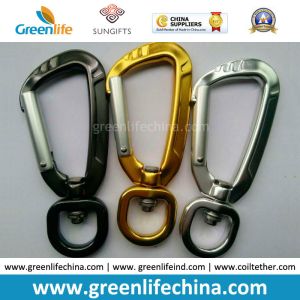 Space Aluminum Top Quality Black/Red/Yellow Lockable Snap Carabiners