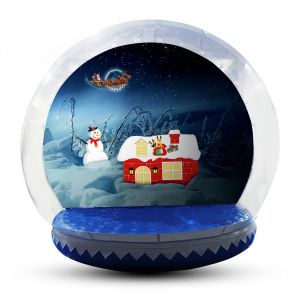 5m Customized Inflatable Snow Globe For Party / Event / Promotion