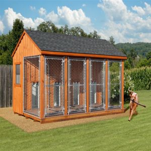 78"L X 78"W X 67"H Galvanized Welded Outdoor Large Dog Kennel With Secure Lock