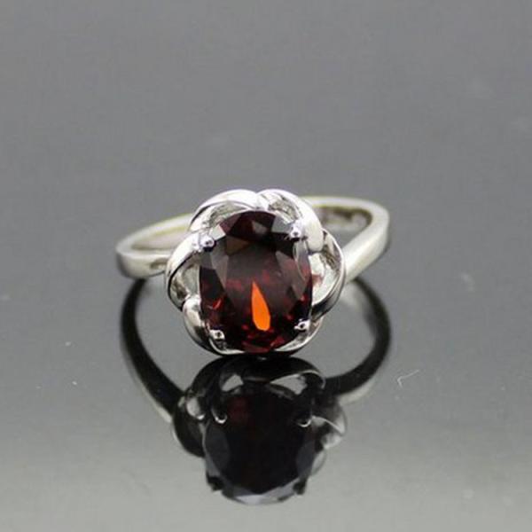 18k Rose Gold Plated Sterling Silver Engagement Ring with Pink Cubic Zirconia(F66)