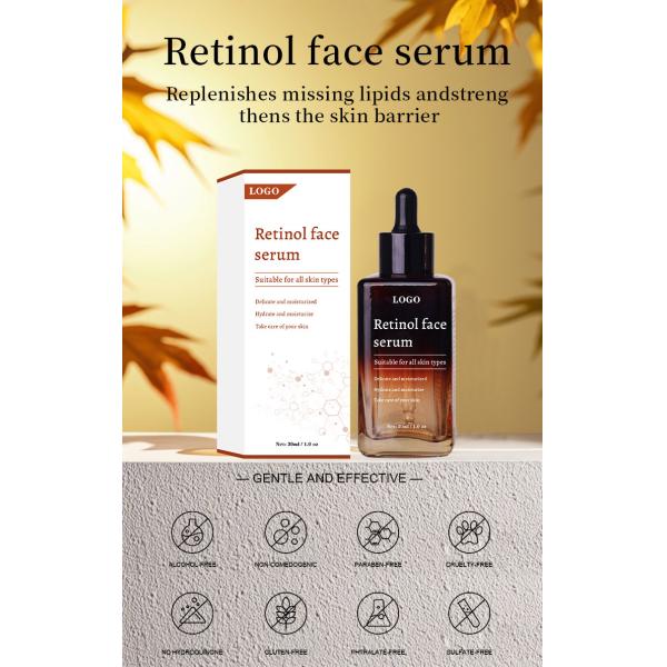 Retinol Face Skin Care Serum Organic Natural Anti Wrinkle Dark Spot Remover Brighten And Whitening Facial Serum