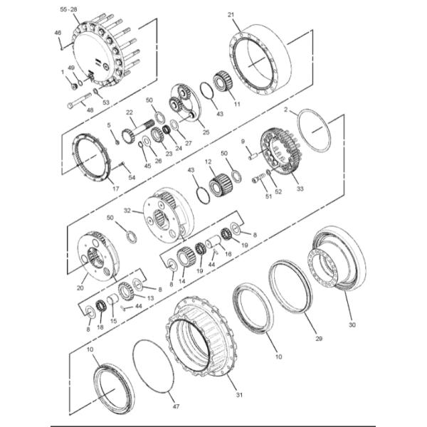 Steel E325C Travel Gearbox E329DL 267-6796